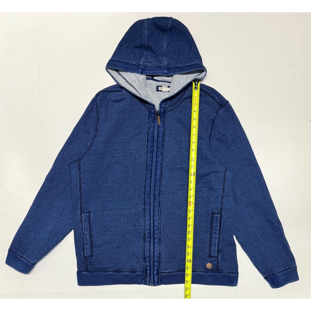 Men's Hooded Full-Zip Sweatshirt in Indigo Blue